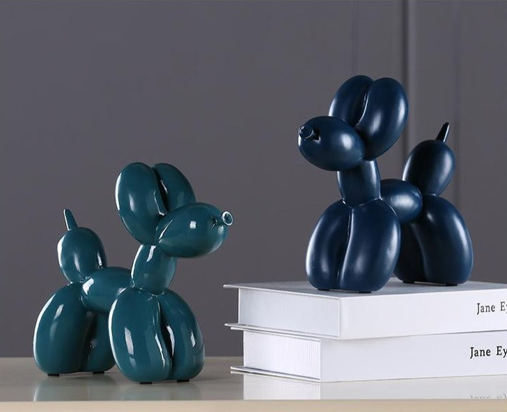 Escultura de perro globo Artivo – Resina hecha a mano en varios colores