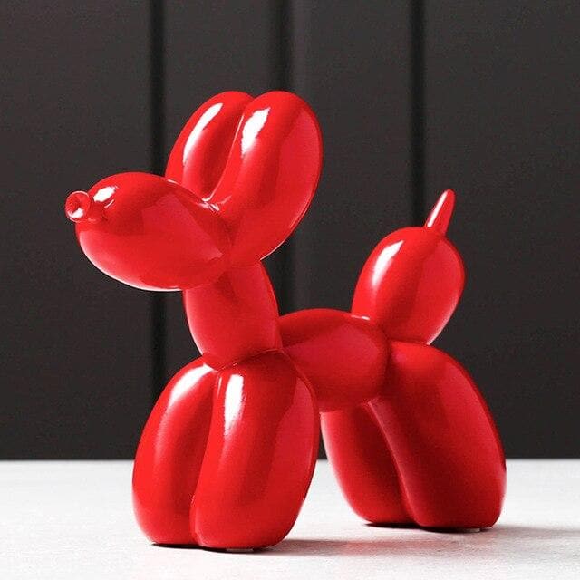 Escultura de perro globo Artivo – Resina hecha a mano en varios colores