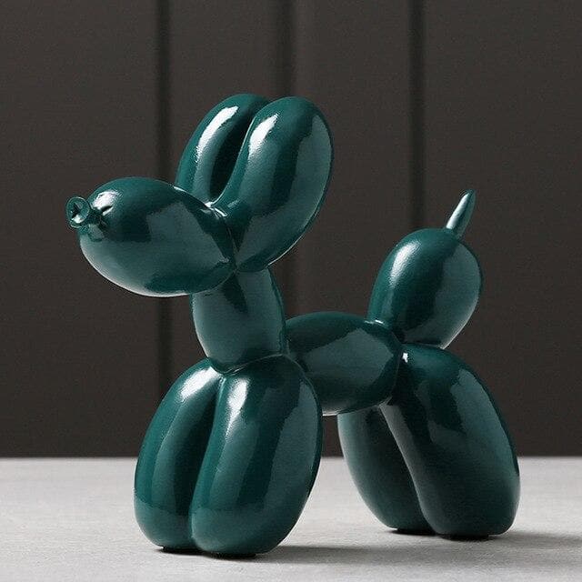 Escultura de perro globo Artivo – Resina hecha a mano en varios colores