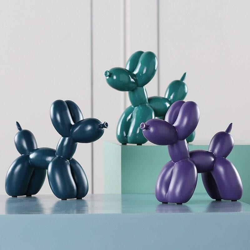 Escultura de perro globo Artivo – Resina hecha a mano en varios colores