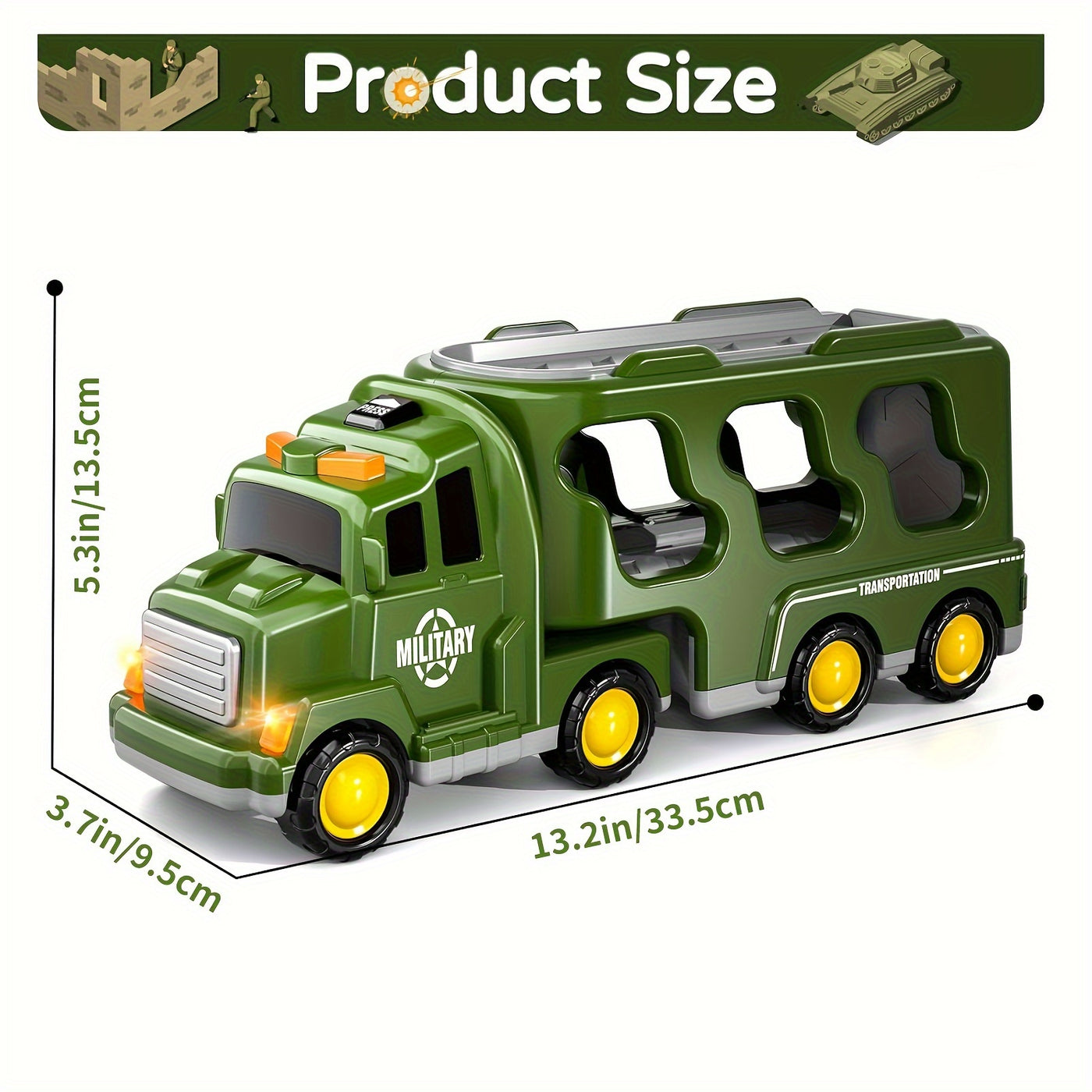 ActionTroop Militair Speelgoedset – 14-in-1 Vrachtwagen, Tanks & Geluid