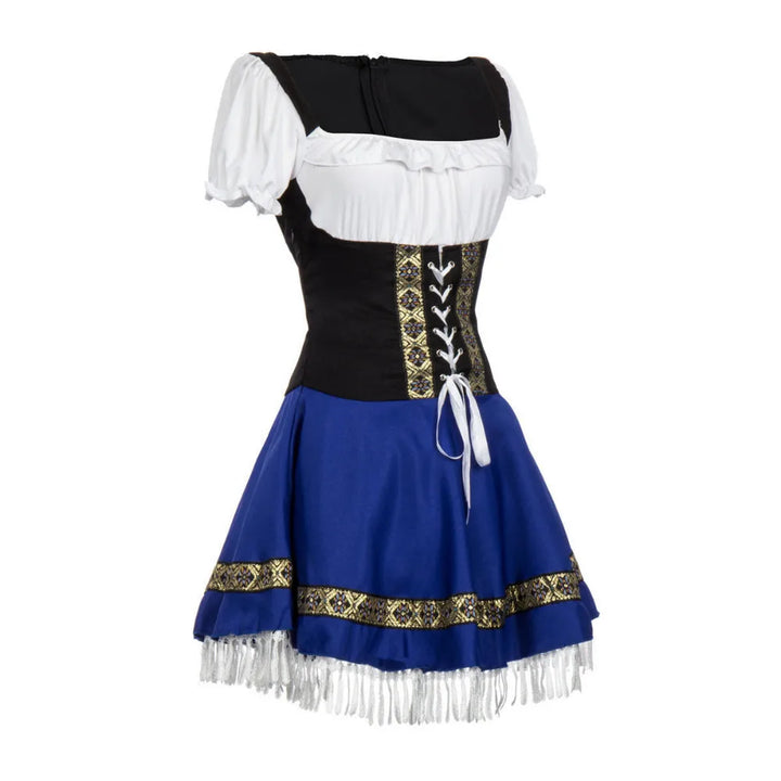 AlpenStern – Blauwe Dirndl Jurk Dames S–3XL – Stijlvol voor Oktoberfest