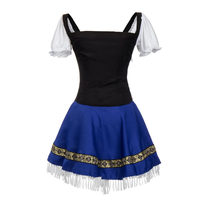 AlpenStern – Blauwe Dirndl Jurk Dames S–3XL – Stijlvol voor Oktoberfest