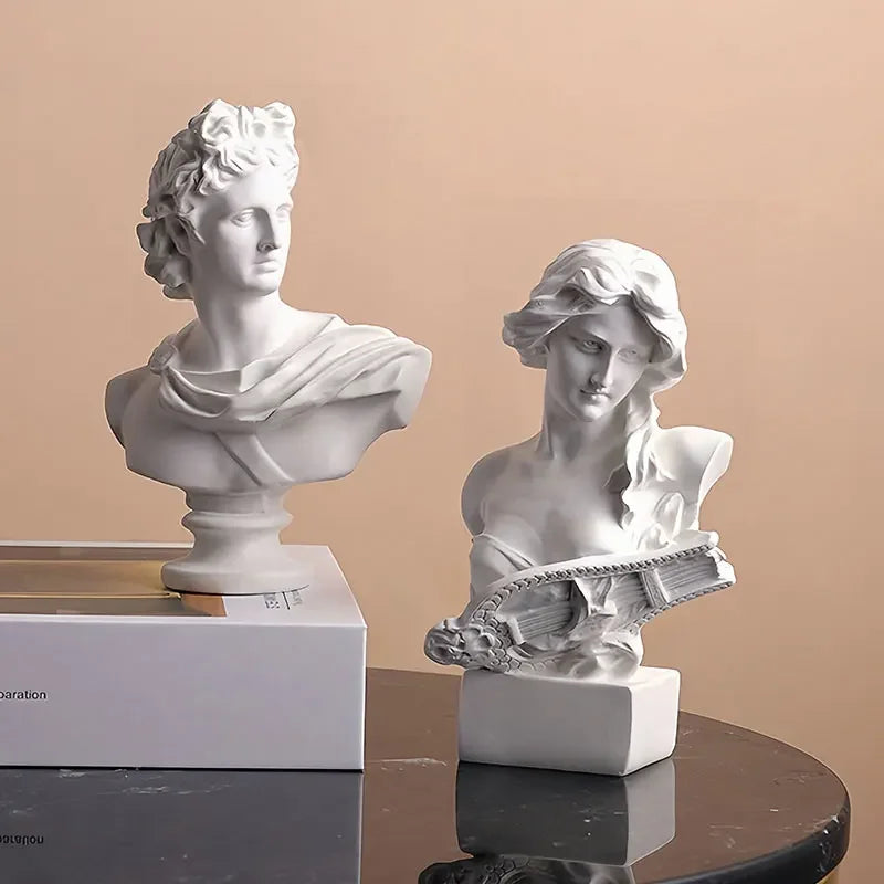 Beeldje van Griekse en Romeinse zonnegod in hars, 5,5-7 cm, decoratief kunstobject 0