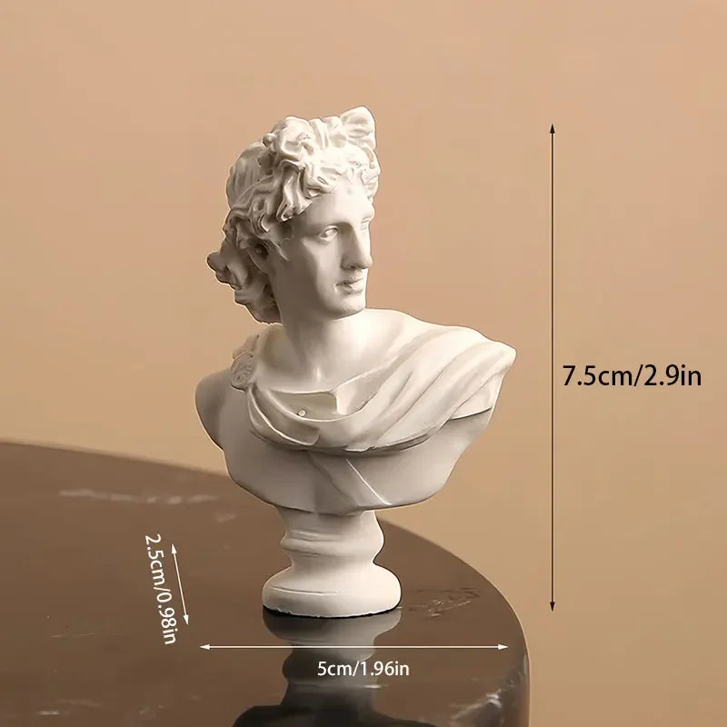 Beeldje van Griekse en Romeinse zonnegod in hars, 5,5-7 cm, decoratief kunstobject 6