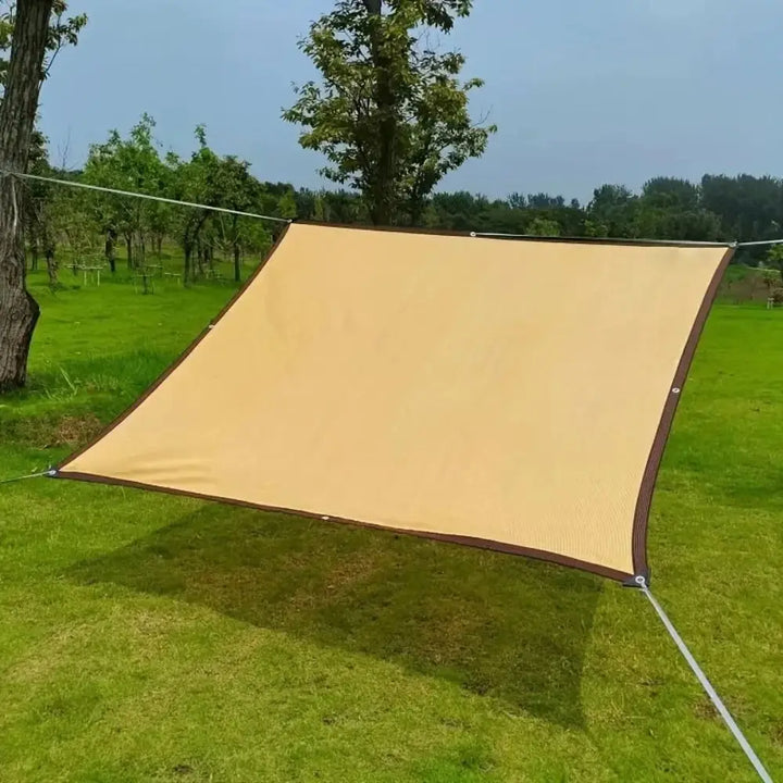 Beige Zonnescherm Net met 90% UV-bescherming voor Tuin, Duurzaam HDPE 3