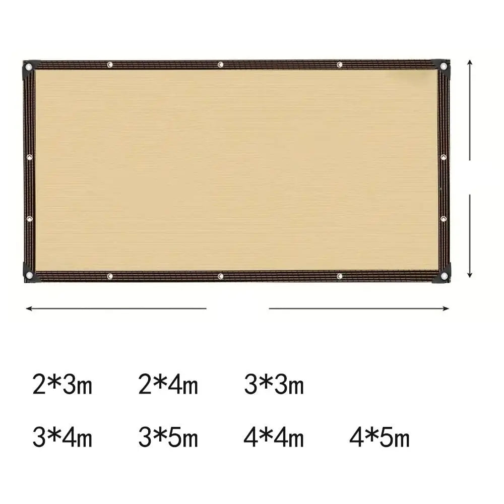 Beige Zonnescherm Net met 90% UV-bescherming voor Tuin, Duurzaam HDPE 5