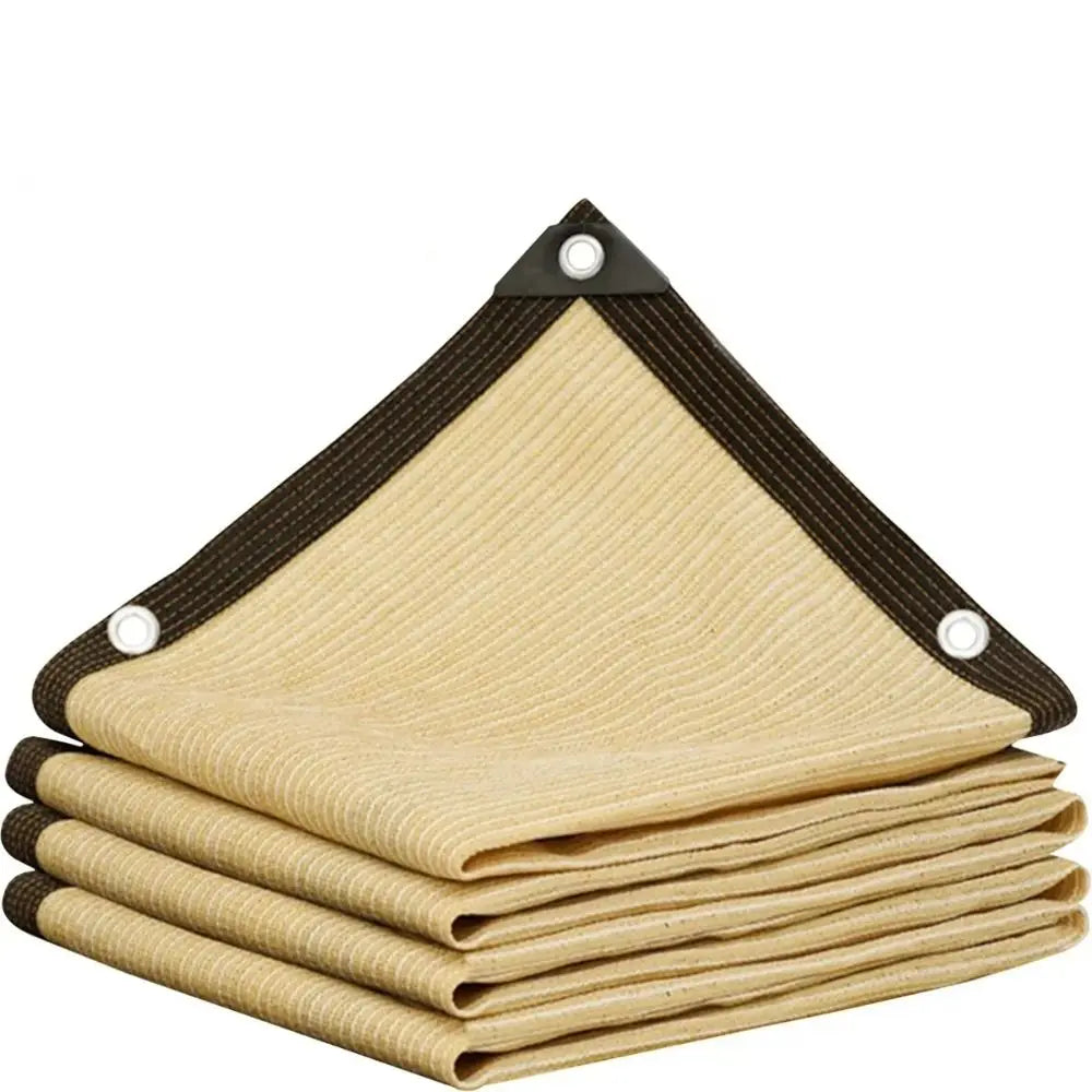 Beige Zonnescherm Net met 90% UV-bescherming voor Tuin, Duurzaam HDPE 6
