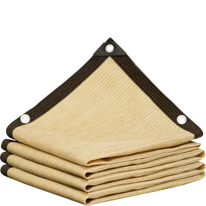 Beige Zonnescherm Net met 90% UV-bescherming voor Tuin, Duurzaam HDPE 6