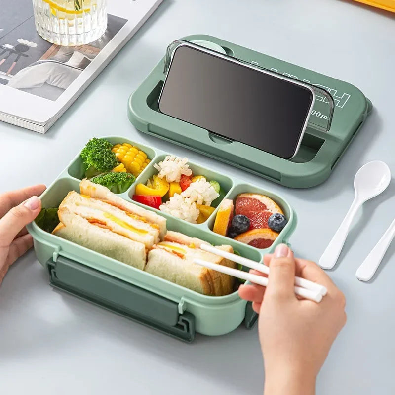 Bento Lunchbox 1300ML – Lunchbox met Bestek & Sauskom (BPA-vrij) 5