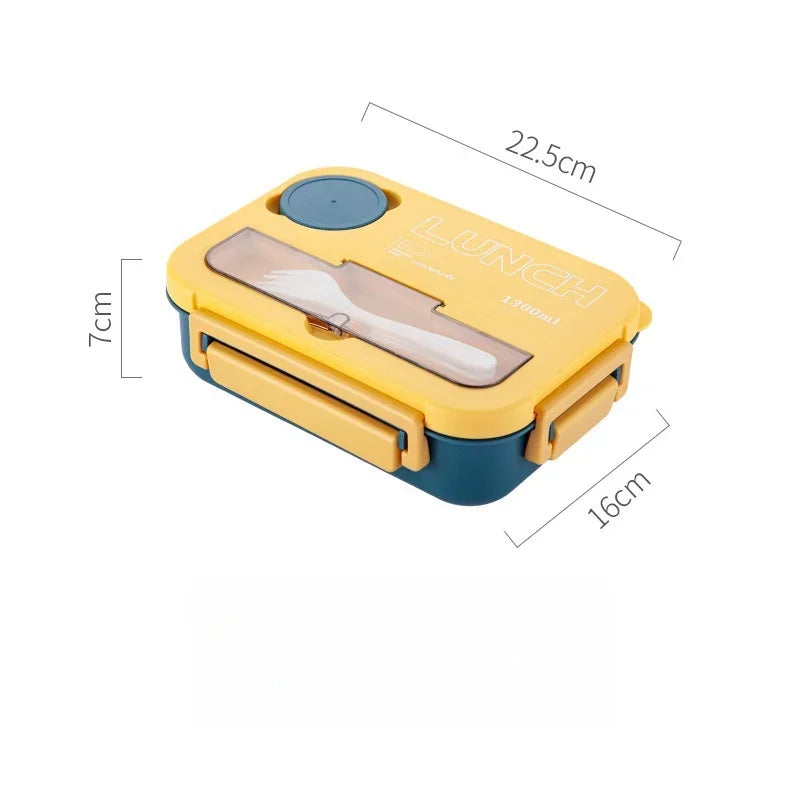 Bento Lunchbox 1300ML – Lunchbox met Bestek & Sauskom (BPA-vrij) 6