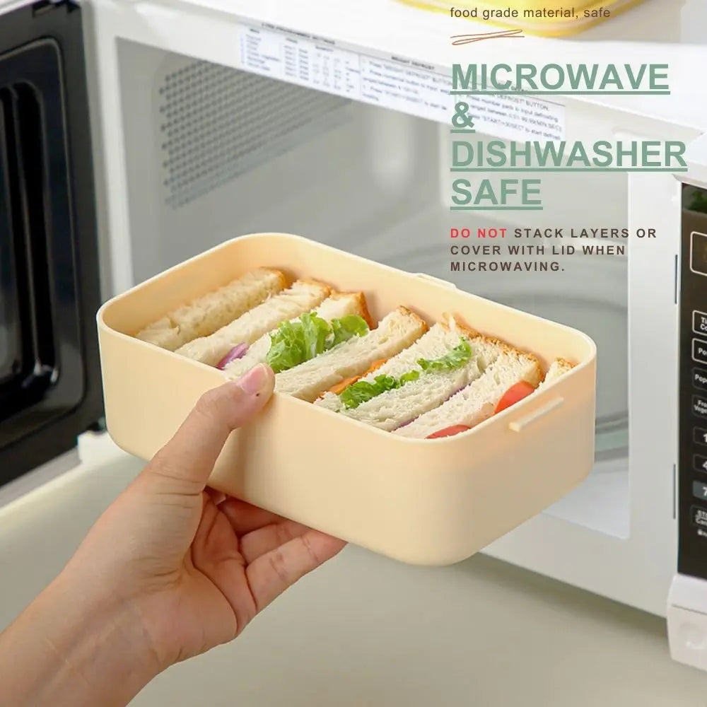 Bentobox voor kinderen – 2 lagen met 1780 ml inhoud en bestek 6