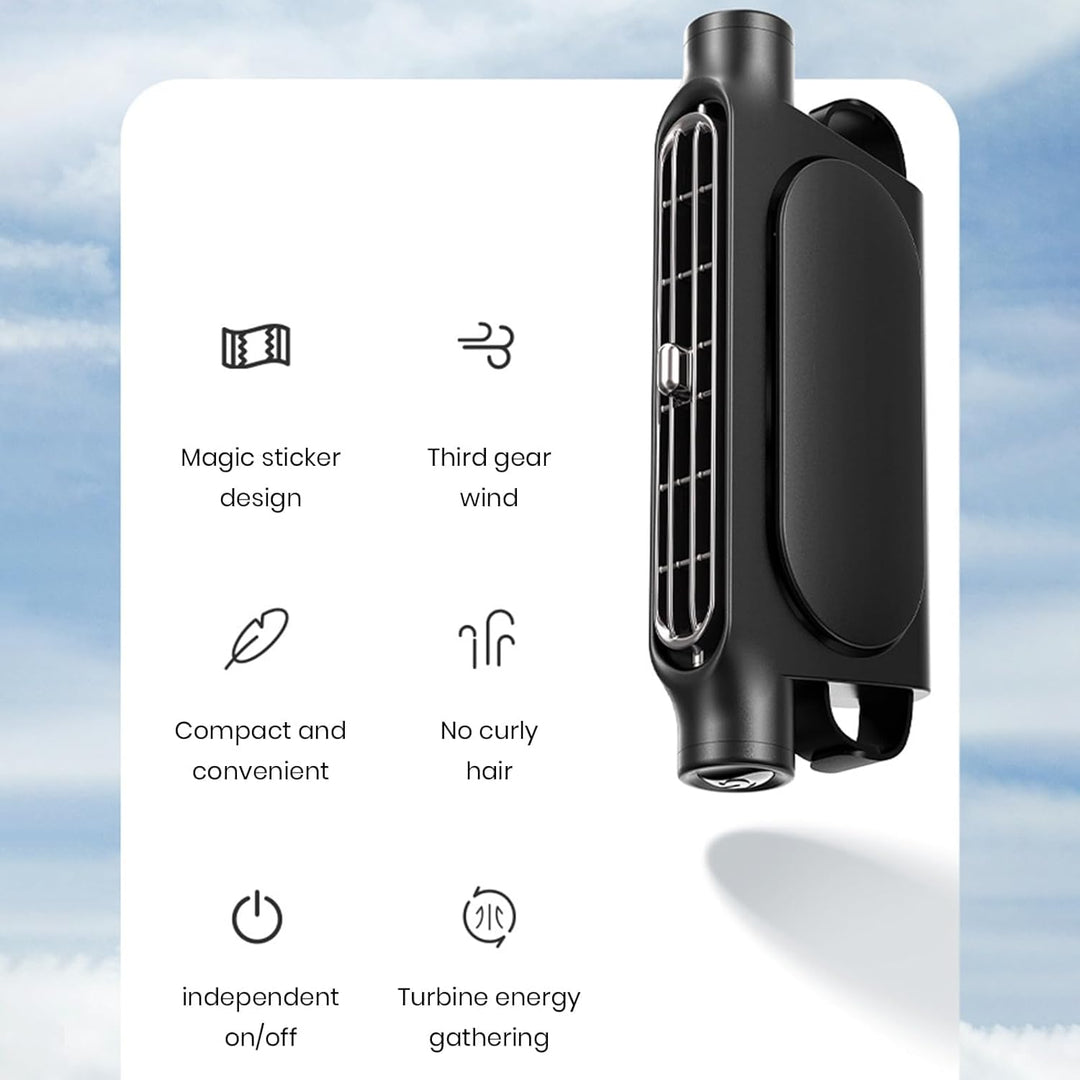 Bladloze USB-autoventilator met 3 snelheden en hoofdsteunbevestiging voor auto 5
