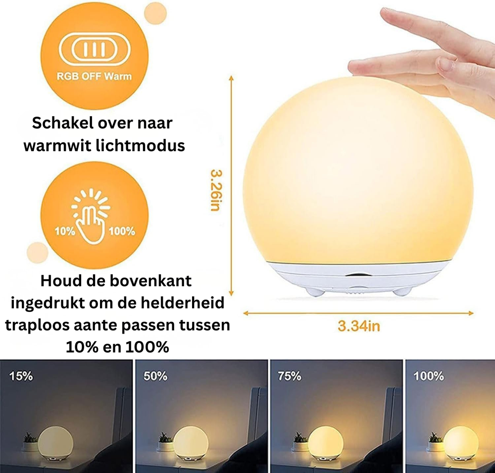 Borstvoedings Nachtlampje | BPA-vrij Siliconen | Oogvriendelijk 1