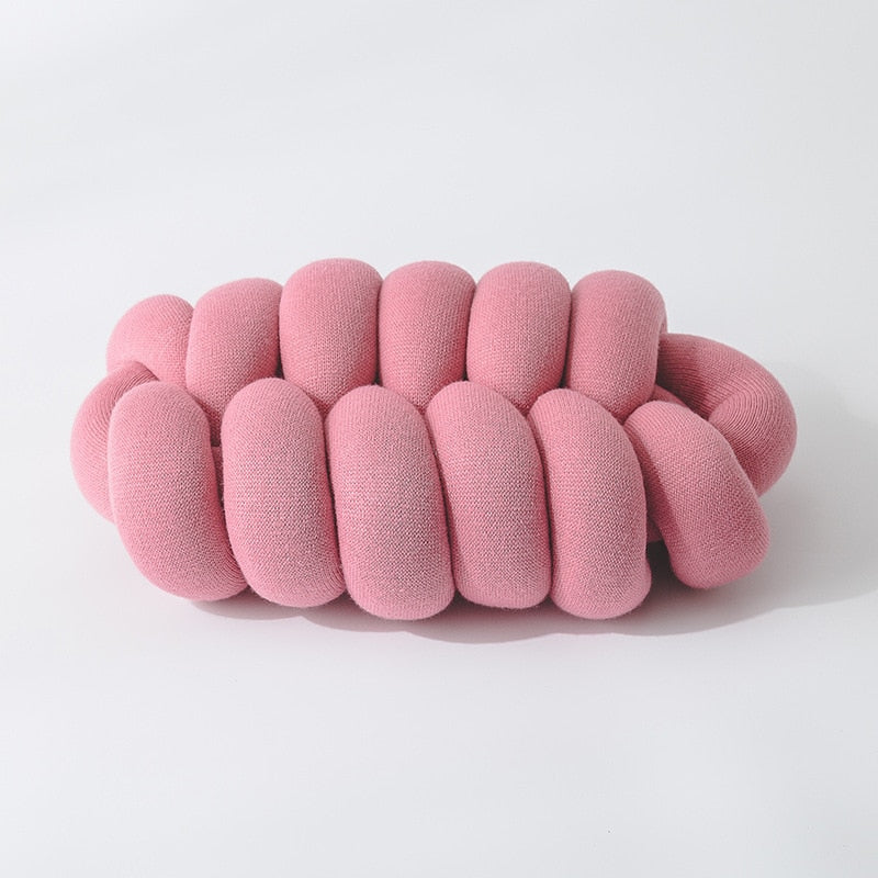 Almohada de botón Lunavia – Diseño tejido a mano, acrílico suave y colores modernos