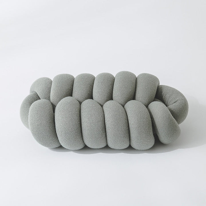 Almohada de botón Lunavia – Diseño tejido a mano, acrílico suave y colores modernos