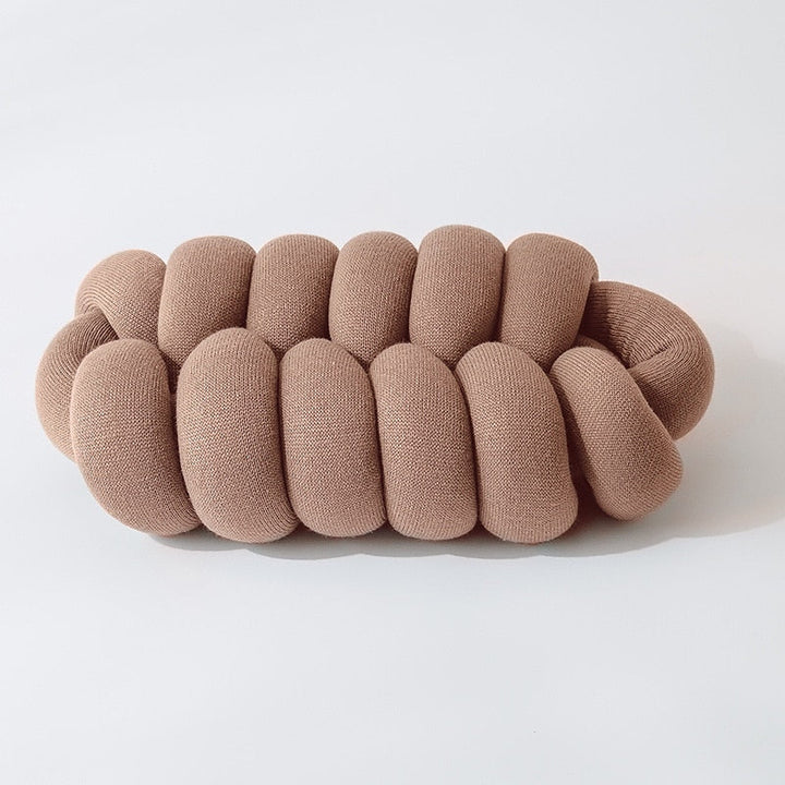 Almohada de botón Lunavia – Diseño tejido a mano, acrílico suave y colores modernos
