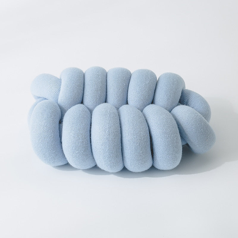 Almohada de botón Lunavia – Diseño tejido a mano, acrílico suave y colores modernos