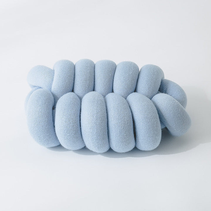 Almohada de botón Lunavia – Diseño tejido a mano, acrílico suave y colores modernos