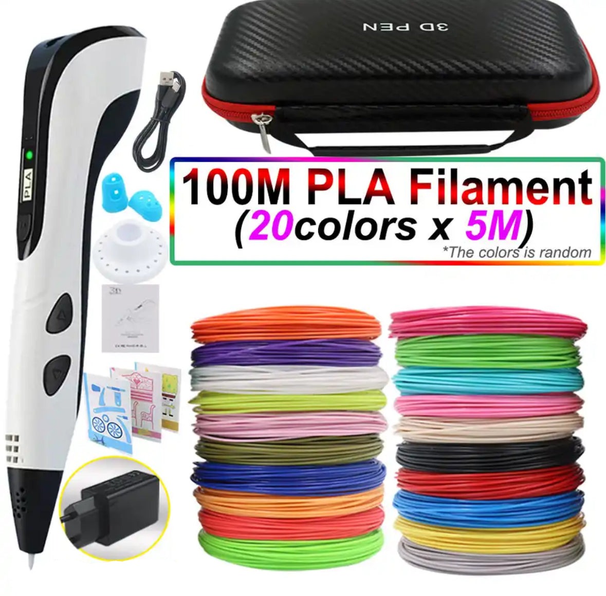 Creaso bolígrafo impresora 3D – bolígrafo fácil de usar para obras de arte creativas en 3D