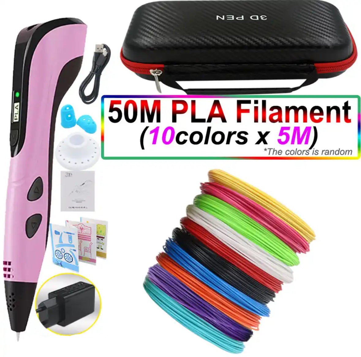 Creaso bolígrafo impresora 3D – bolígrafo fácil de usar para obras de arte creativas en 3D