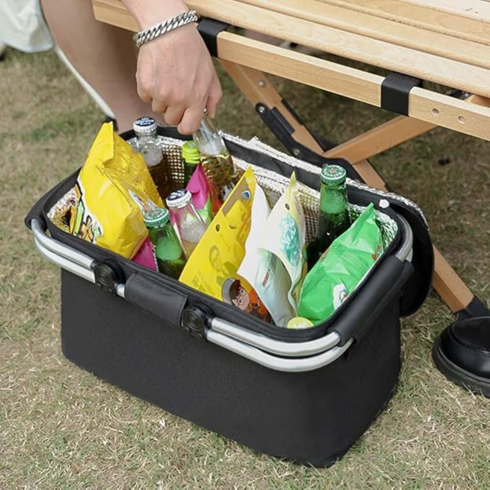 CARRYVA – Opvouwbare picknickmand met ruime inhoud van 18 liter en een praktische opvouwfunctie 2