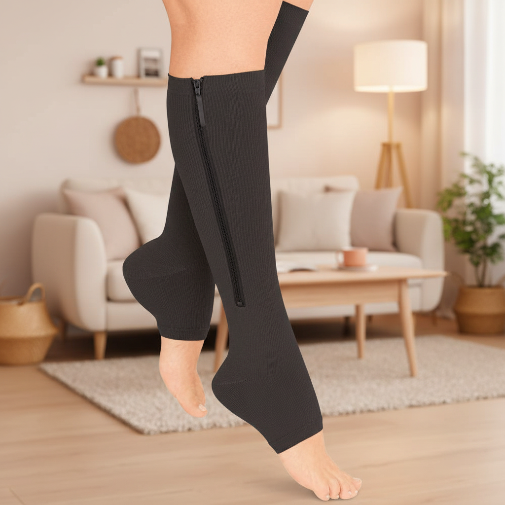 CIRCULARELIEF – Compressiekousen met ritssluiting voor ondersteuning en verlichting 1