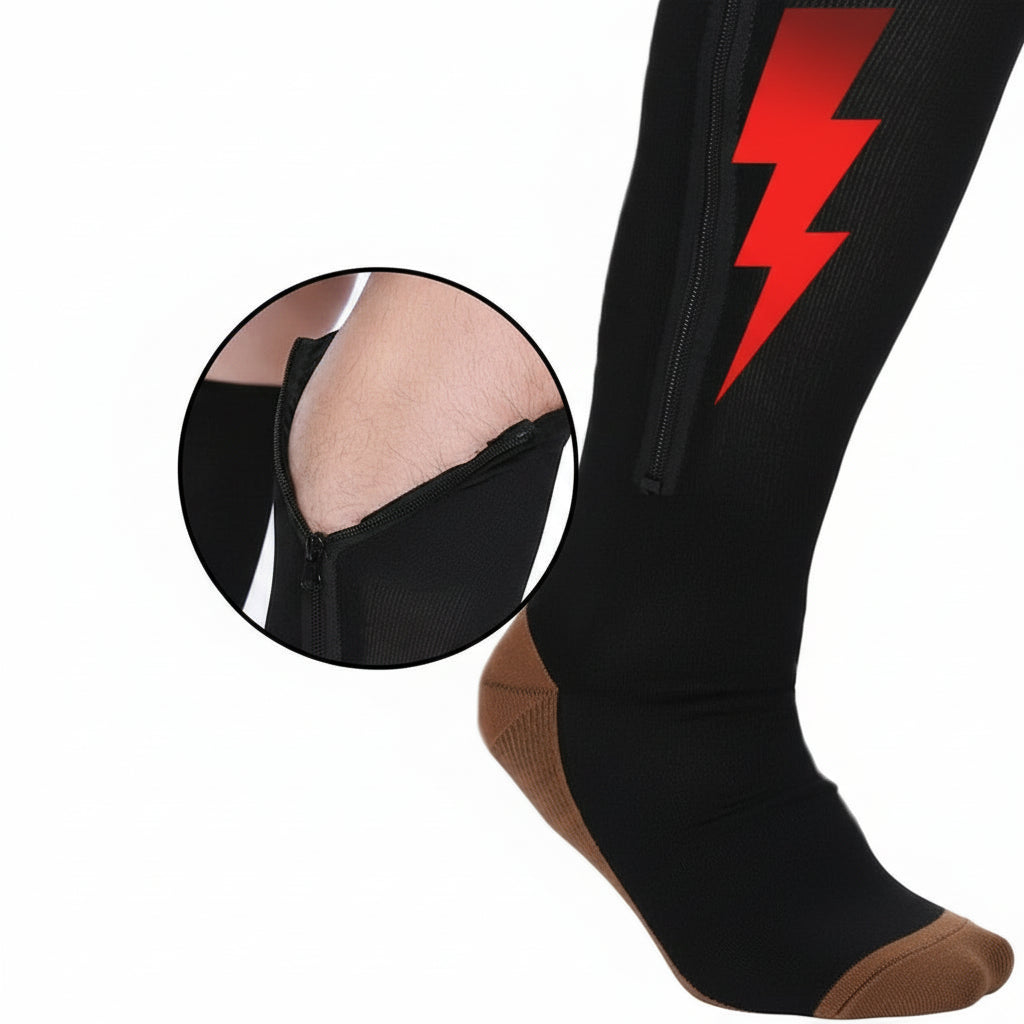 CIRCULARELIEF – Compressiekousen met ritssluiting voor ondersteuning en verlichting 3