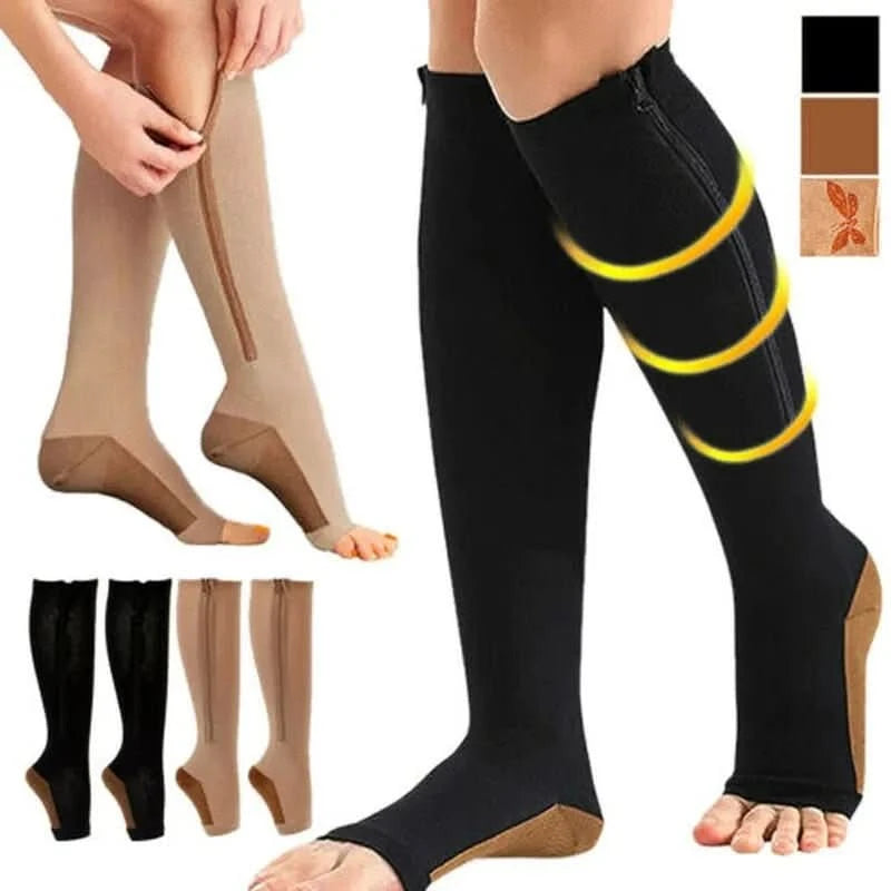 CIRCULARELIEF – Compressiekousen met ritssluiting voor ondersteuning en verlichting 4