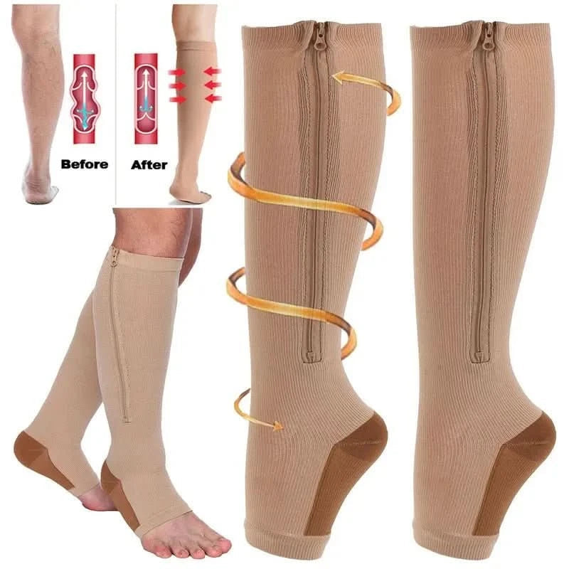 CIRCULARELIEF – Compressiekousen met ritssluiting voor ondersteuning en verlichting 7