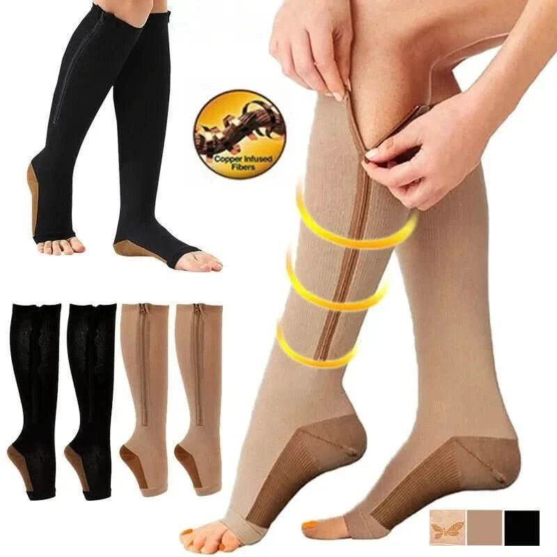 CIRCULARELIEF – Compressiekousen met ritssluiting voor ondersteuning en verlichting 8