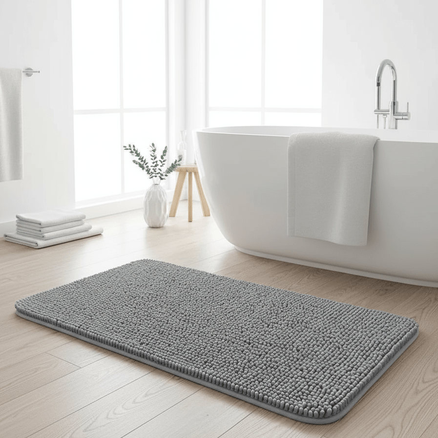 COZYBATH – Soft, non-slip chenille bath mat for daily use in the bathroom Vestragear