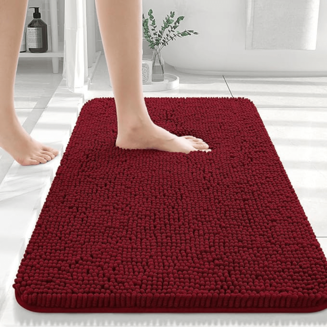 COZYBATH – Soft, non-slip chenille bath mat for daily use in the bathroom Vestragear