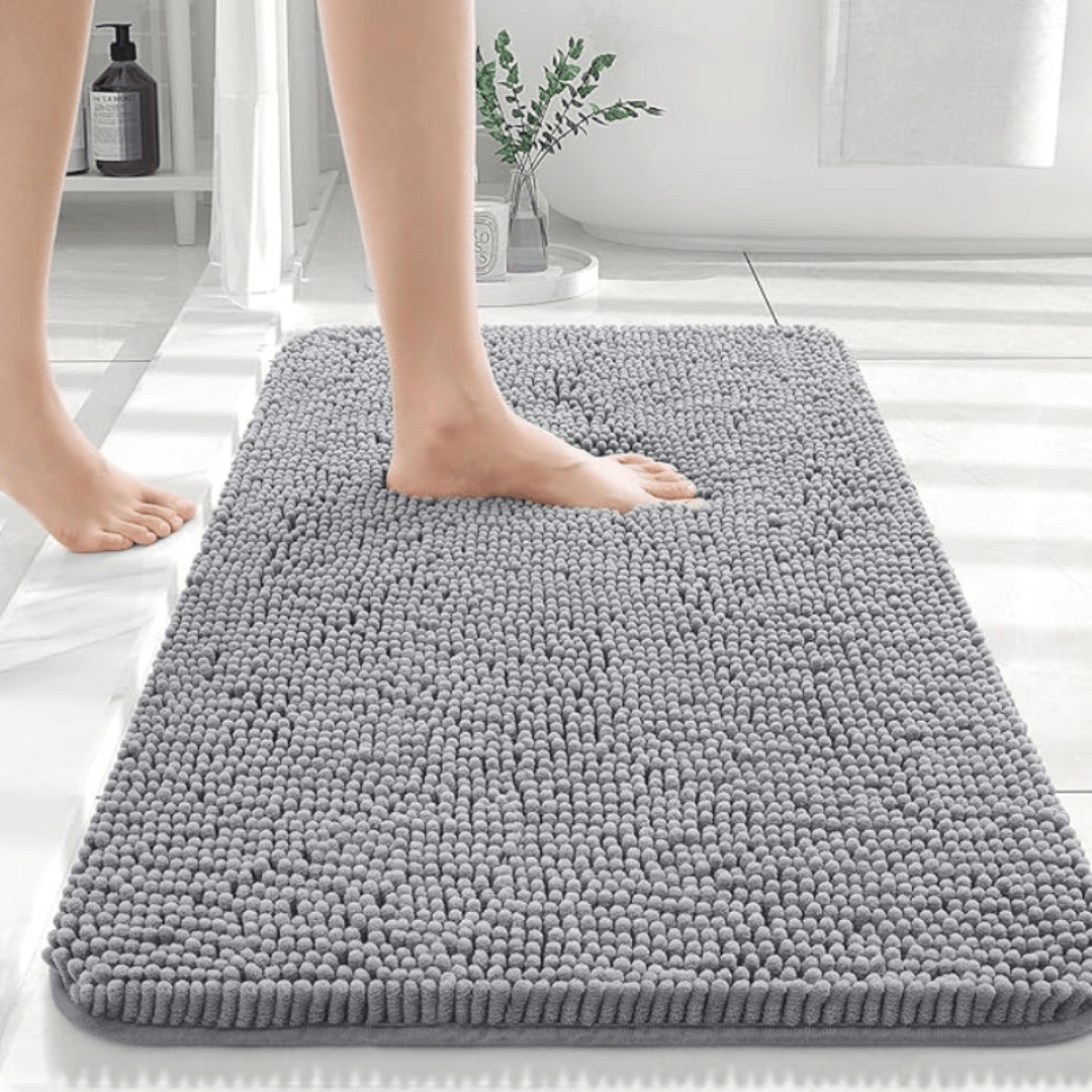 COZYBATH – Soft, non-slip chenille bath mat for daily use in the bathroom Vestragear