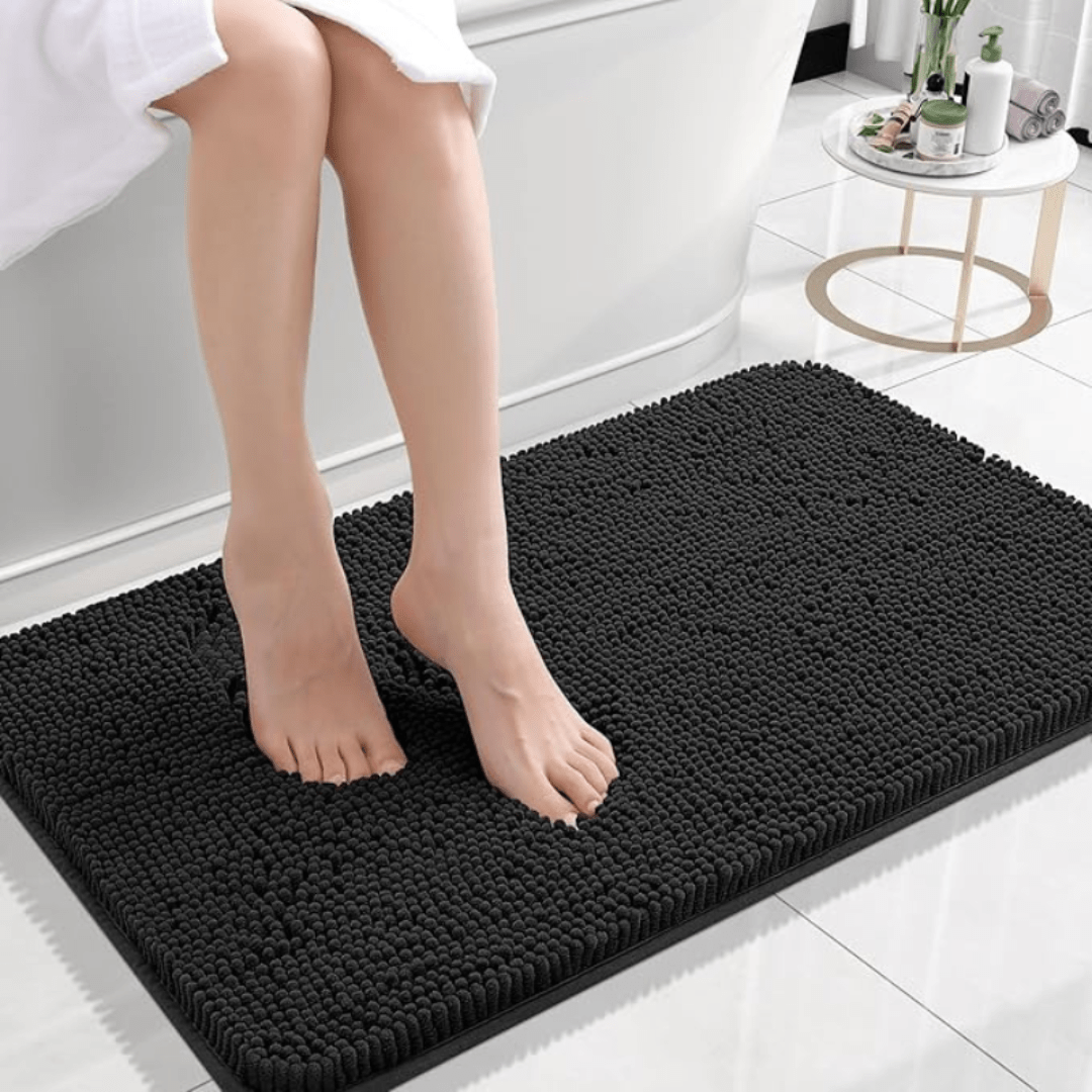 COZYBATH – Soft, non-slip chenille bath mat for daily use in the bathroom Vestragear