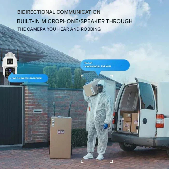 SolarisCam – câmara de segurança 4K sem fios &amp; 360° com painel solar
