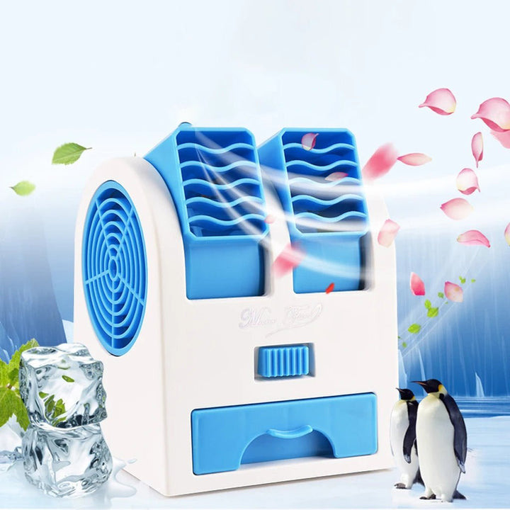 COOLBREEZE – Mini-airconditioner met USB-aansluiting, stille werking en dubbele luchtuitlaat. 2
