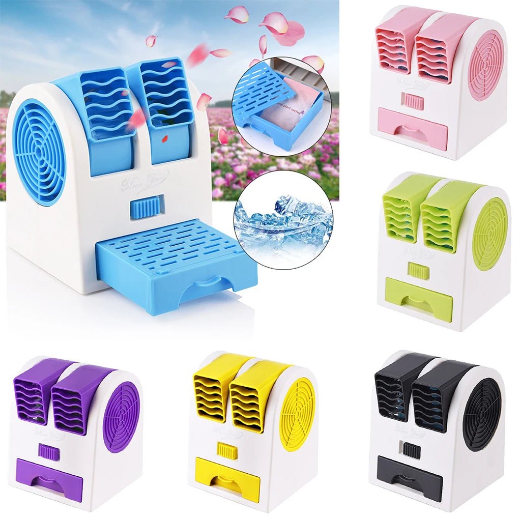 COOLBREEZE – Mini-airconditioner met USB-aansluiting, stille werking en dubbele luchtuitlaat. 3