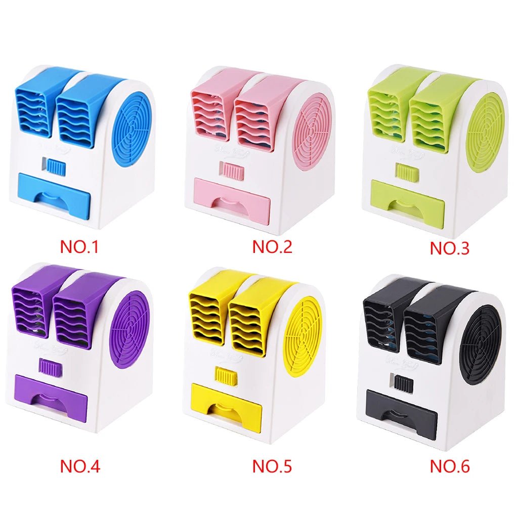COOLBREEZE – Mini-airconditioner met USB-aansluiting, stille werking en dubbele luchtuitlaat. 4