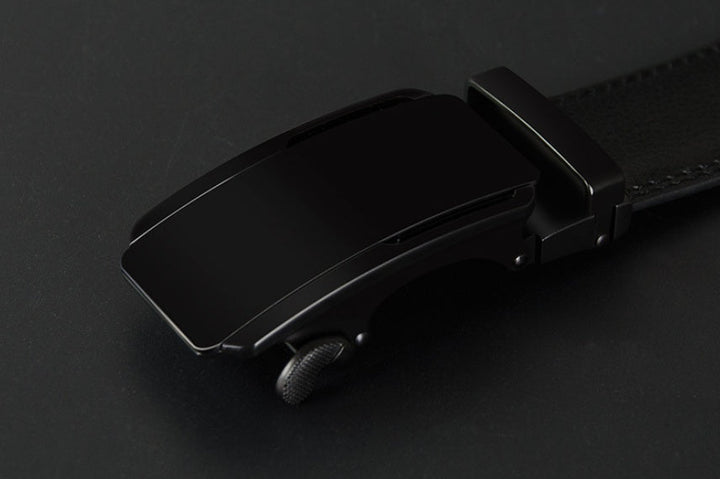 Morvani – Cinto automático de couro com fecho de catraca ajustável para homem