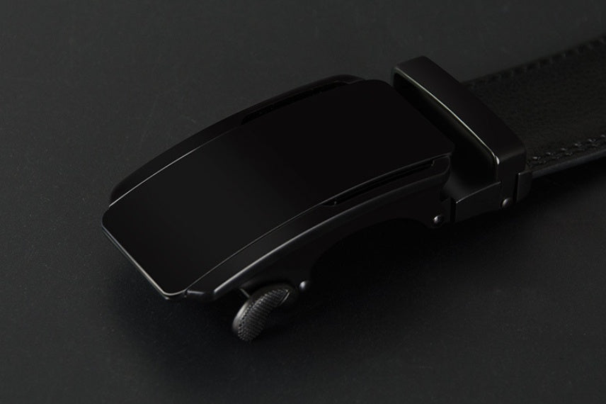 Morvani – Cinturón automático de cuero con cierre de trinquete ajustable para hombre