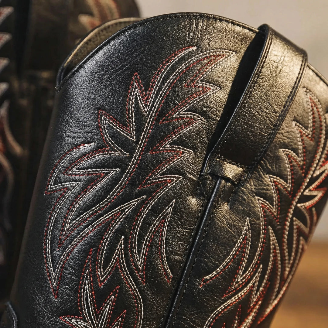 Calf-Length Cowboy-Style Boots - Claude 3