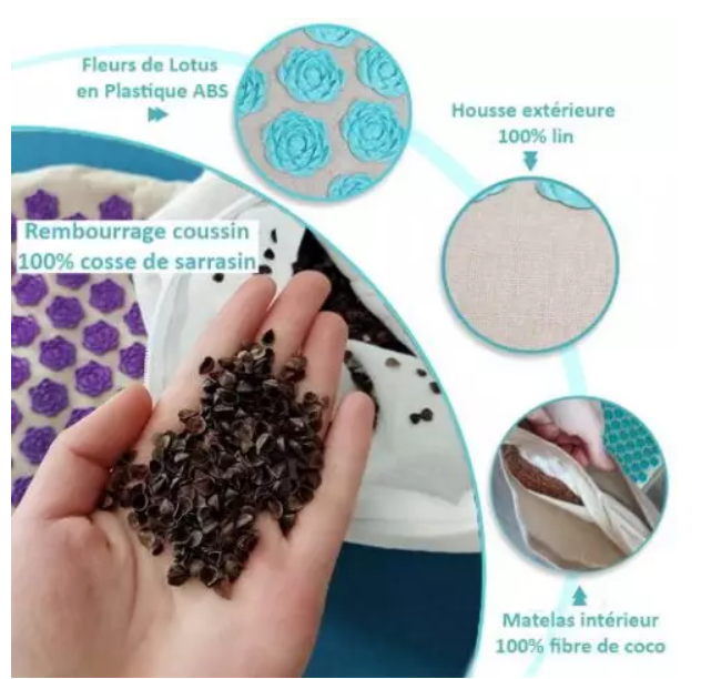 Acupressuurmat met Kussen en 5500 Drukpunten – De Florapress Ontspanningsset Vestragear