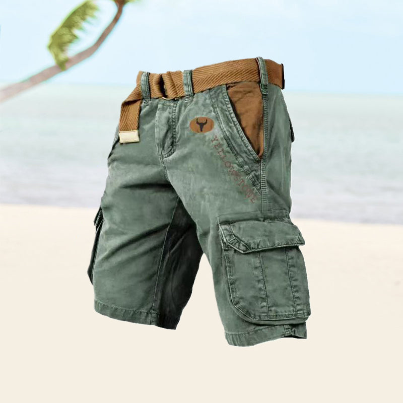 Cargoshorts Heren van Katoen met 6 Zakken en Comfortabele Pasvorm voor Buitenactiviteiten 7