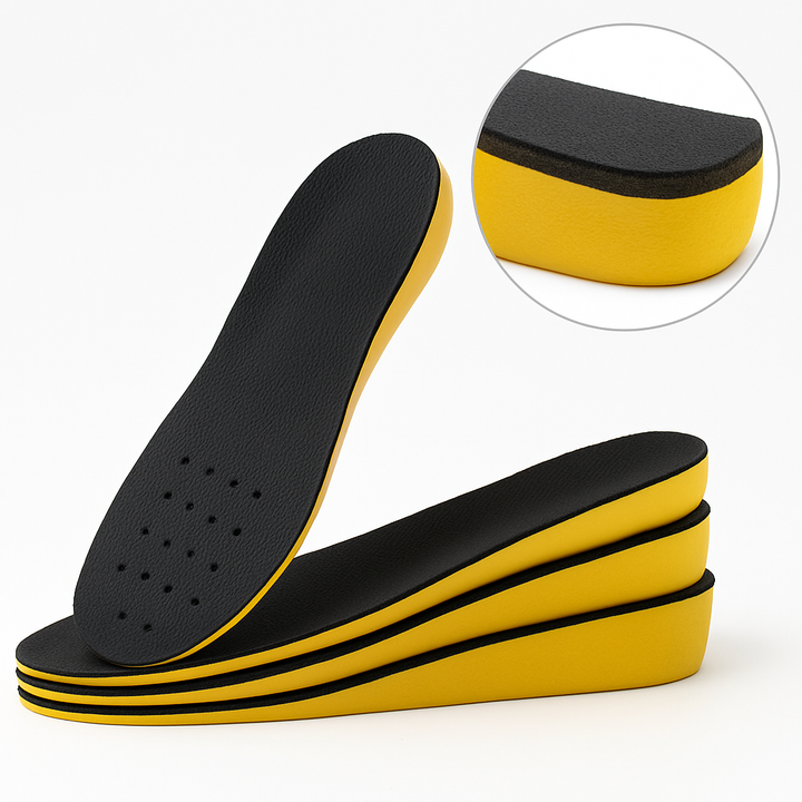 Semelles rehausseuses – Rehausse invisible avec 3 hauteurs &amp; confort
