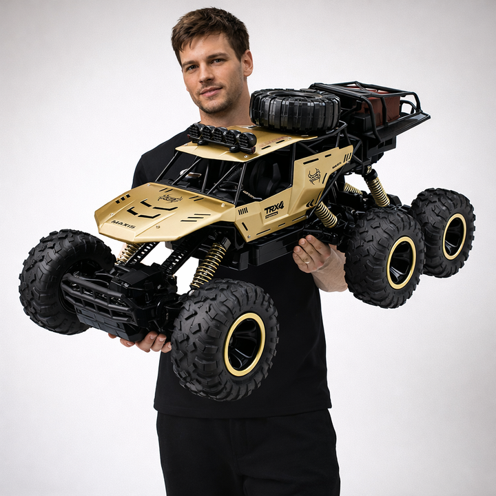 Camião Monstro RC – Tração 6x6, Alta Velocidade e Design Robusto para Todo-o-Terreno
