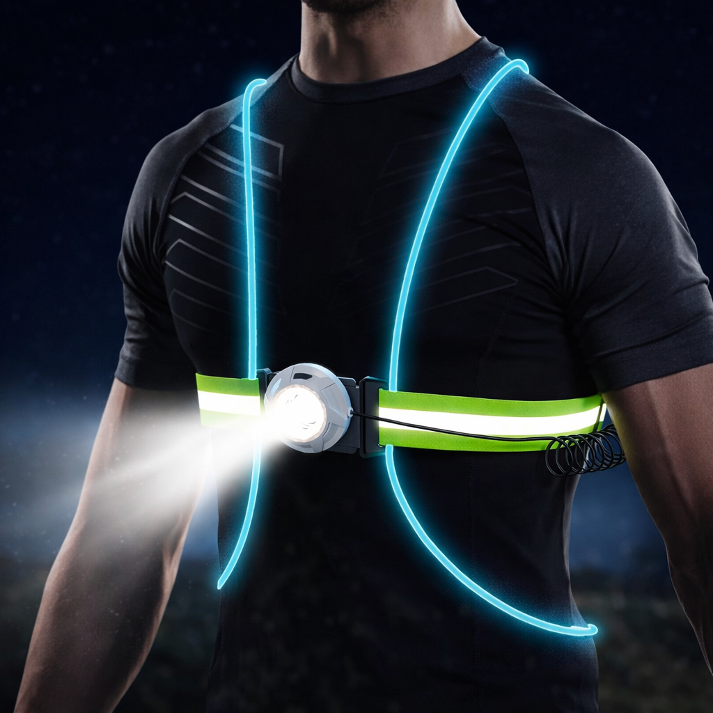 LumaVest Chaleco de seguridade – Chaleco reflectante LED para correr con alta visibilidade e deseño cómodo