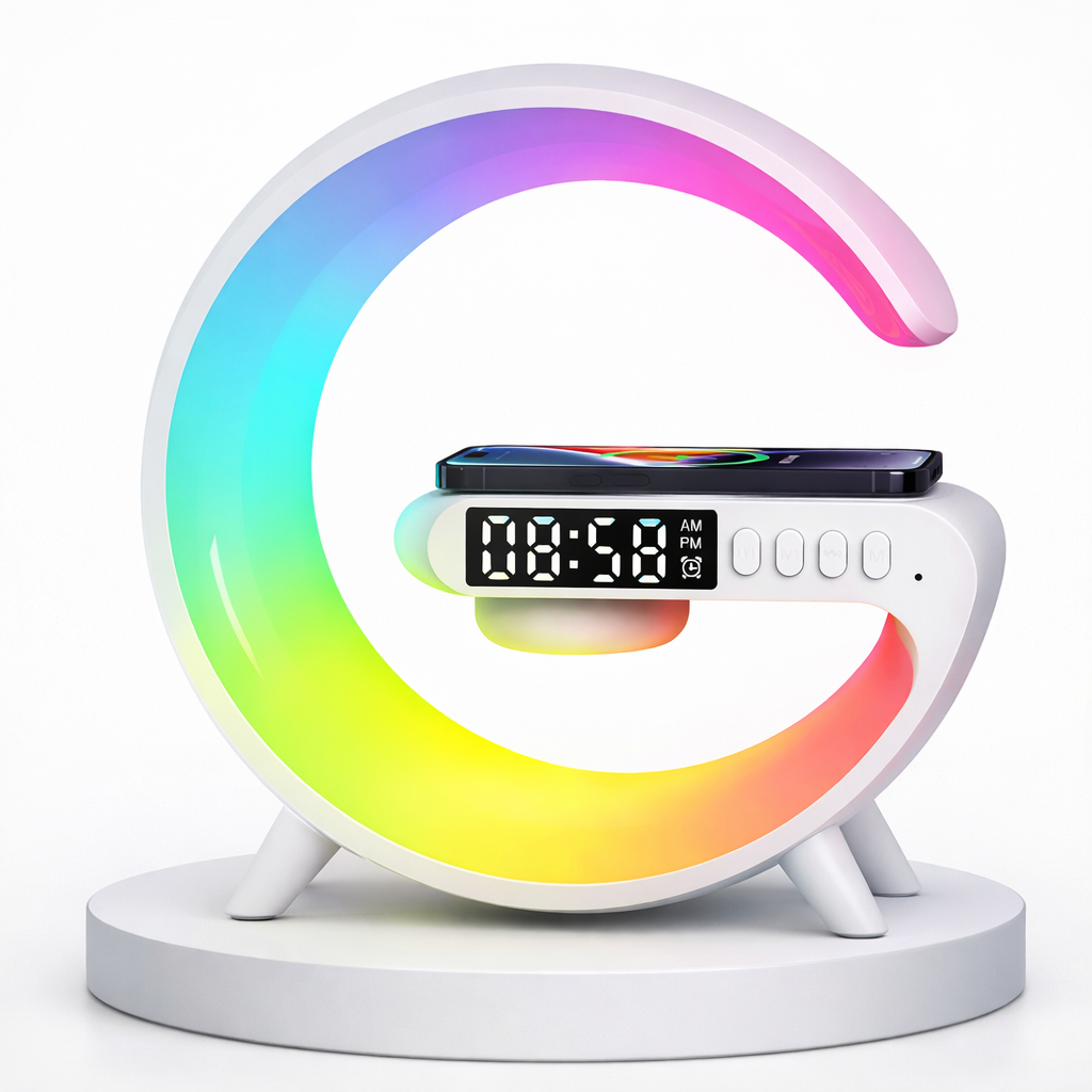 Lampada Sveglia Luce – Simulazione Alba & Ricarica Senza Fili