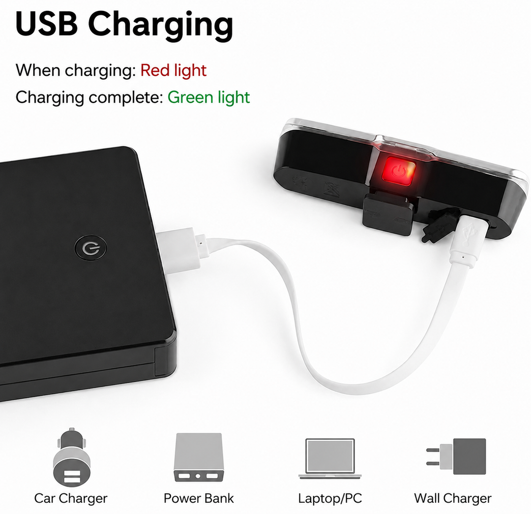 Fietsachterlicht – Richtingaanwijzers, Afstandsbediening &amp; USB Vestragear