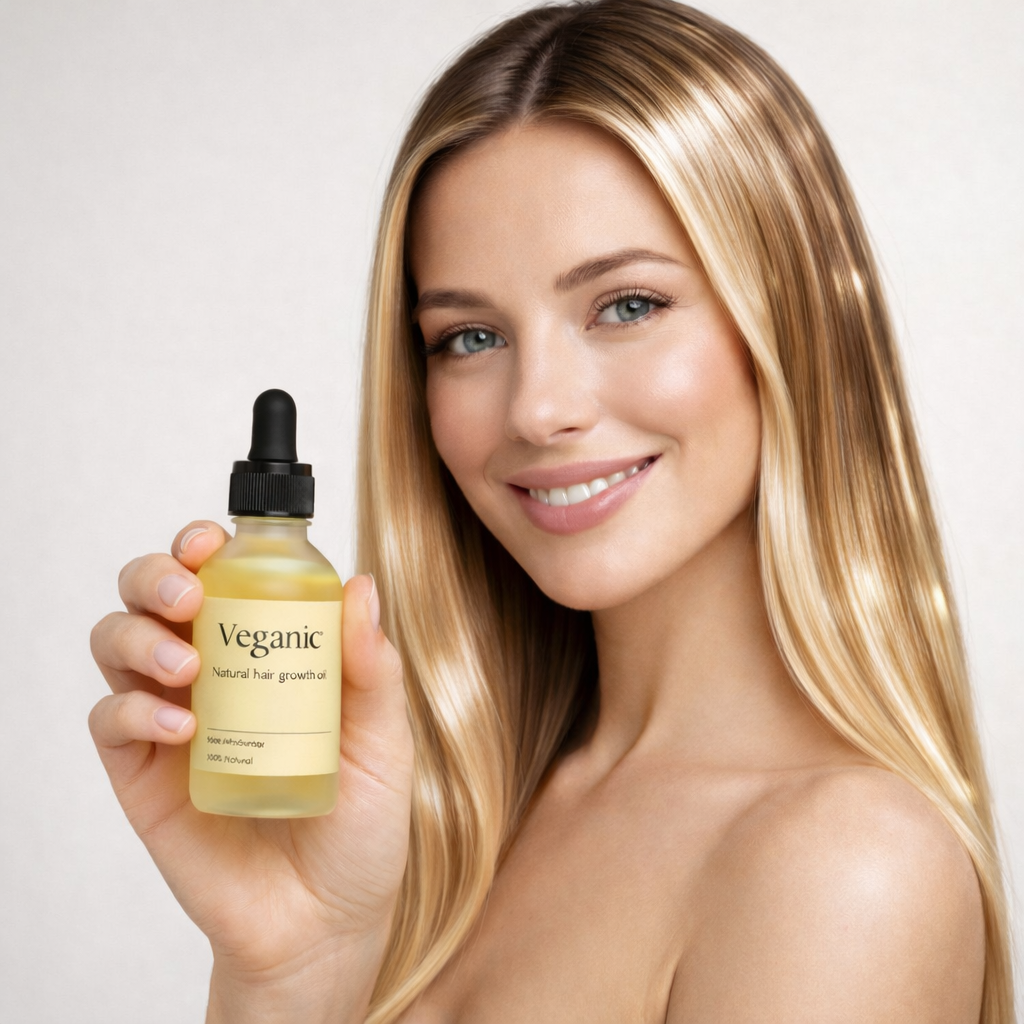Huile capillaire pour cuir chevelu – Ricin, Argan &amp; Noix de coco pour éclat &amp; croissance des cheveux